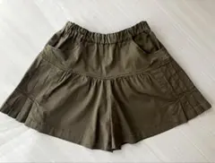 ファミリア 130 キュロットスカート スカートパンツ カーキ 女の子