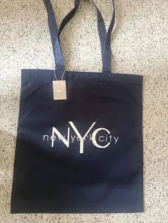 BEAMS NYCロゴ トートバッグ ネイビー