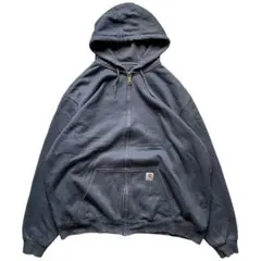 古着 Carhartt オーバーサイズ ジップアップパーカー チャコール