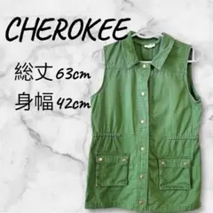 CHEROKEE グリーン ベスト 63cm