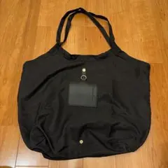 しまむら　MUMU 折りたたみ　エコバッグ　マチ付き　黒のサムネイル