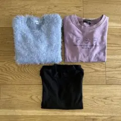 女の子 120 ニット トレーナー ロンT 3点セット