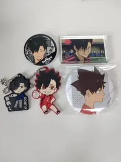 ハイキュー!!黒尾鉄朗　缶バッチ　ミニ缶バッチ　キーホルダー　アクリルブロック