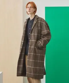 UNITED TOKYO チェックオーバーサイズチェスターコート