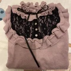 axes femme ピンクニット 長袖