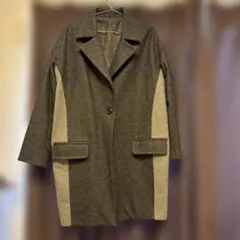 グレー チェスターコート サイドパネル付き