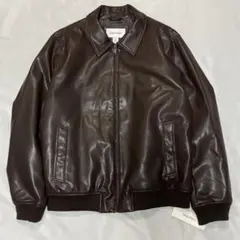 新品カルバンクラインCalvin KleinレザージャケットブラウンXL1点のみ