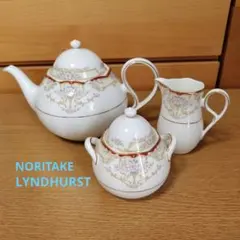 オールドノリタケ 日本陶器会社 ポット・シュガー・クリーマー3点