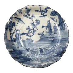青白磁 風景画 皿 約34cm 国宝レベル 青い風景画の皿 直径約34センチ - メルカリ