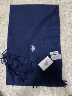 新品タグつき　U.S. POLO ASSN. ネイビー マフラー フリンジ付き