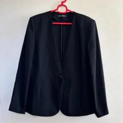 ▽式服　Excel Black　ジャケット　13AR　黒　ノーカラー　冠婚葬祭