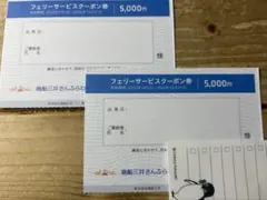 さんふらわあ フェリーサービスクーポン 5000円券『２枚』　商船三井 株主優待のサムネイル