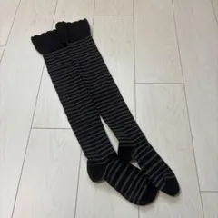 Munsingwear ニーハイソックス ボーダー ブラックのサムネイル