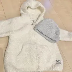 kashwére フード付きアウター　ニット帽付き