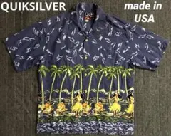 QUIKSILVER クイックシルバー　アロハシャツ 開襟シャツ　 USA製のサムネイル