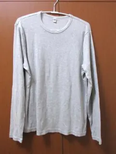 ユニクロ　ソフトリブクルーネックT（長袖）XXL　グレイ