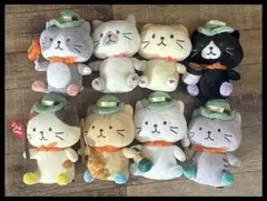 SN22 G② 未使用保管品 ふくふくにゃんこ おすわりマスコット 計8体セット