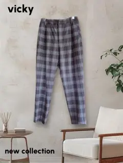 vicky/チェック柄カジュアルパンツ【秋冬用】【美品】【gray】