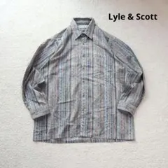 ちぇりお様　Lyle & Scott シャツ L 総柄 ストライプ 長袖
