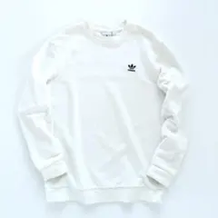 アディダス ロゴ 刺繍 スウェット ホワイト【2XL】