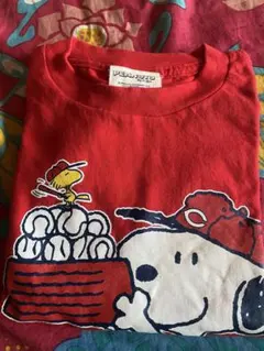 PEANUTS Carp コラボ Tシャツ レッド Sのサムネイル