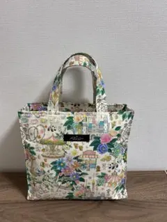 腕かけできる上品トートバッグ＊ミナペルホネン jungle relief×帆布