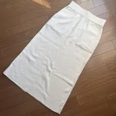 ローリーズファーム　ニットロングスカート タイト Iライン ウエストゴム