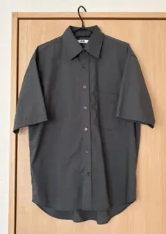 完売品 UNIQLO U オーバーサイズシャツ 半袖 ダークグレー チェック