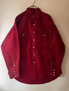 K*】様 No.6140 Wrangler赤ウエスタンシャツL相当