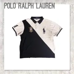 ビッグポニー刺繍PoloRalphLaurenラルフローレンポロシャツ黒白