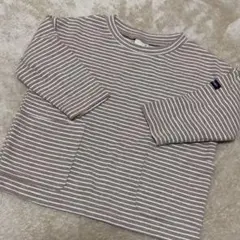 ☆美品☆petit main ストライプ 長袖Tシャツ 80