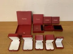 N0222-03★空箱 Cartier 赤 リングケース他 まとめて9点セット