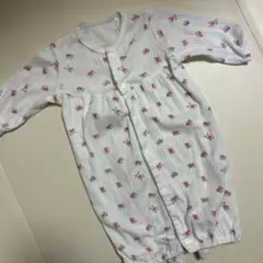 花柄長袖ツーウェイ・ドレスオール　50〜60cm