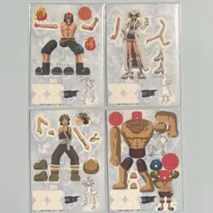 ワンピース　3D組立カード4枚セット