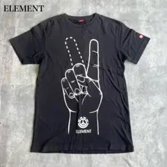 エレメント【S】半袖Tシャツ ピースサイングラフィック ワッペン クルーネックのサムネイル