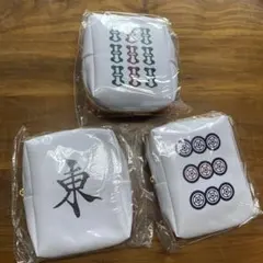 刺繍デザインのPUポーチ3個セット