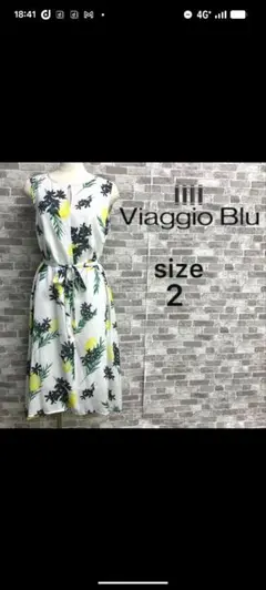 ☆新品☆Viaggio Blu ノースリーブワンピース サイズ2 日本製のサムネイル