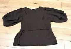 しまむら ブラウス キャミセット ブラウン Мサイズ