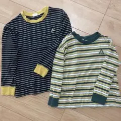 ストライプ長袖Tシャツ 2枚セット 130 140