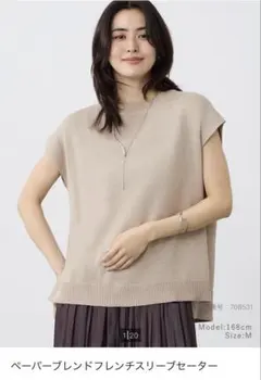 ペーパーブレンドフレンチスリーブセーター　プラステ　今期のサムネイル