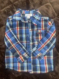 ROCOCO チェック柄長袖シャツ 80cm