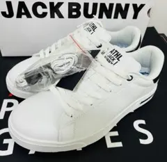 新品 パーリーゲイツ ジャックバニー 定番 スパイクレスシューズ 白紺