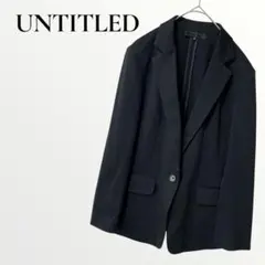 アンタイトル テーラードジャケット ブラック 無地 長袖 フォーマル 仕事 黒