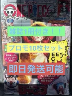 ワンピースマガジン ルフィ ワンピースカードゲーム プロモカード10枚　雑誌付き
