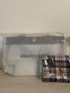 【新品・未開封】marie claire クリアトートバッグ　ハンカチ付きのサムネイル