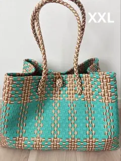 パルマバッグ アーチ型M 【ネイビー】メキシコ直輸入 カゴバッグ