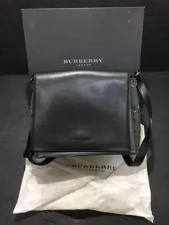 Burberry's レザーショルダーバッグ ブラック