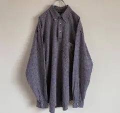 希少 90s ラルフローレン ギンガムチェックシャツ S プルオーバー