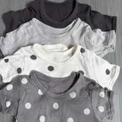 西松屋　ロンパース肌着　4枚セット　水玉　双子