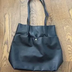 シンプル ブラック トートバッグ
